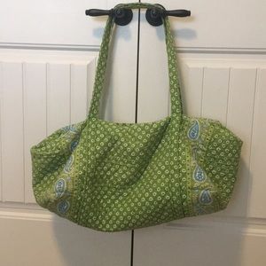 Green and blue Vera Bradley Large Duffel